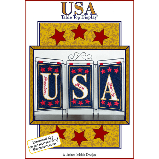 USA Table Top Embroidery Pattern