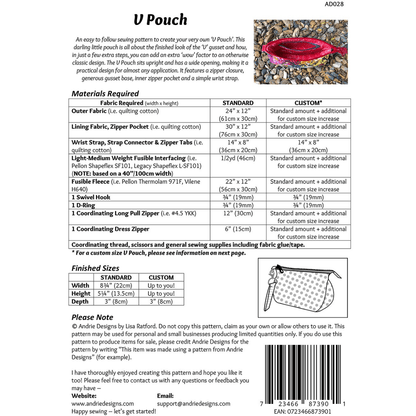 V Pouch Pattern