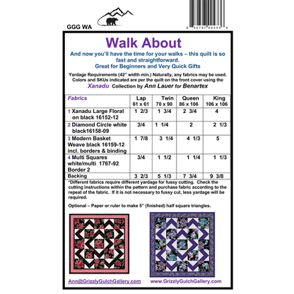 Walk About Quilt Pattern