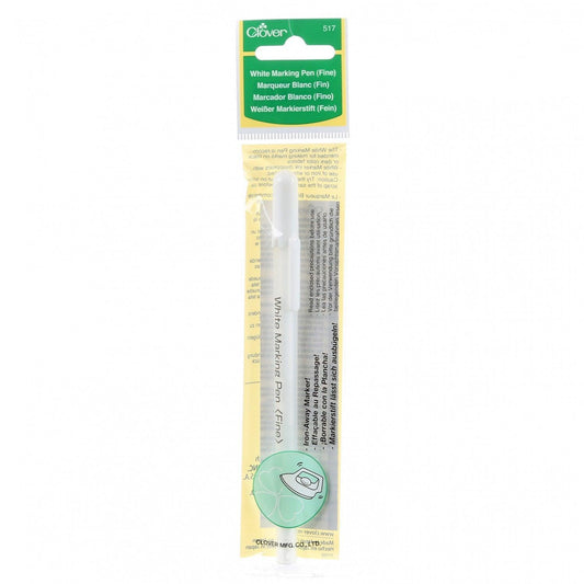 Water Soluble or Iron Off Marking Pen in White