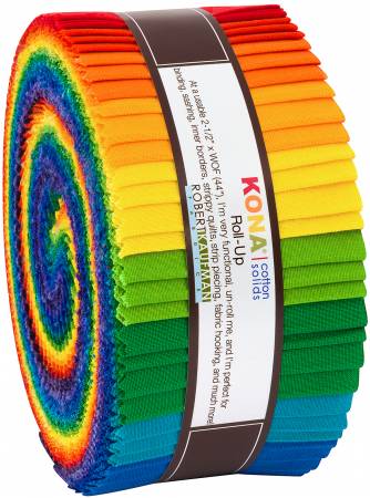 Kona Cotton Bright Rainbow Jelly Roll