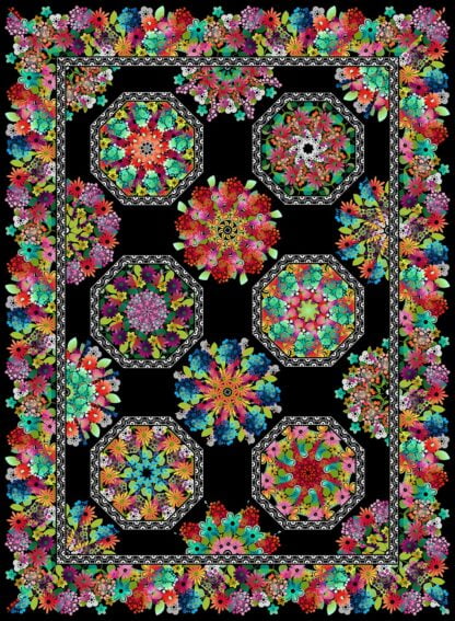 A Groovy Garden Kaleidoscope Quilt Pattern