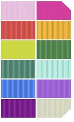 True Colors Tiny Stripes Fat Quarter Bundle