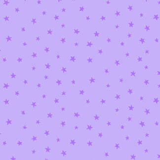 Believe Rainbow Stars in Purple features tiny grape stars tossed across a soft purple background.