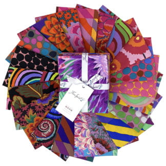 February 2022 Mars Fat Quarter Bundle features lively prints and vibrant colors in warm tones from the Kaffe Fassett Collective.
