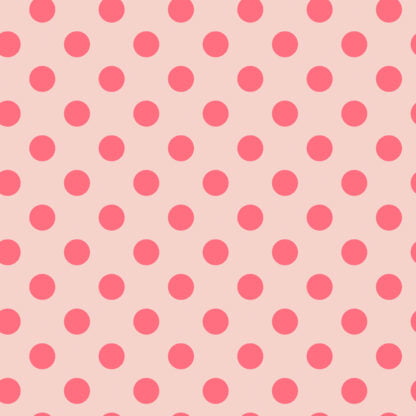Neon Pom Poms in Nova features large strawberry-red dots on a dusty rose background.