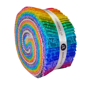 Sun Print 2024 Jelly Roll contains 40 strips, each measuring approximately 2 ½" x 44". Includes some duplicates.